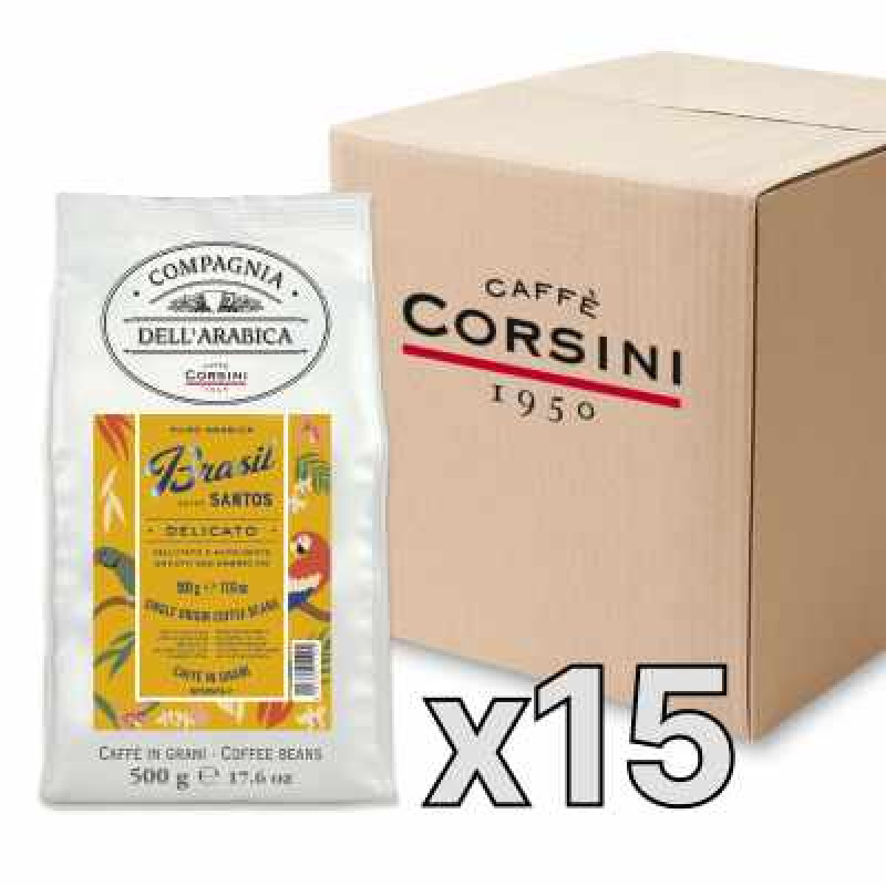 Caffe Corsini Compagnia dell'Arabica Brasil kafijas pupiņas, 500g, kaste