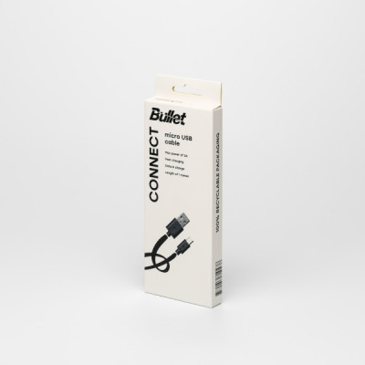 Bullet USB - Micro USB vads 2.0, 1m, 2A 10W