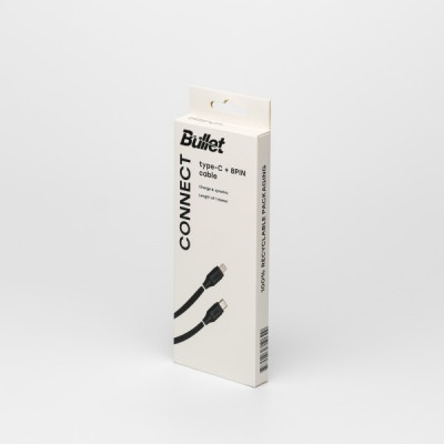 Bullet Eight pin - Type C vads 1m, 3A 15W