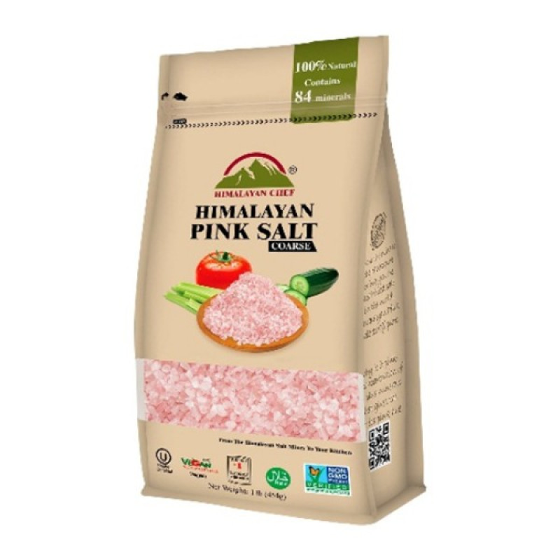 Himalayan Chef Rupjā maluma Himalaju rozā sāls, 454g