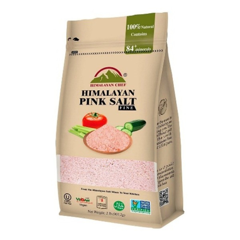 Himalayan Chef Smalkā maluma Himalaju rozā sāls, 907g