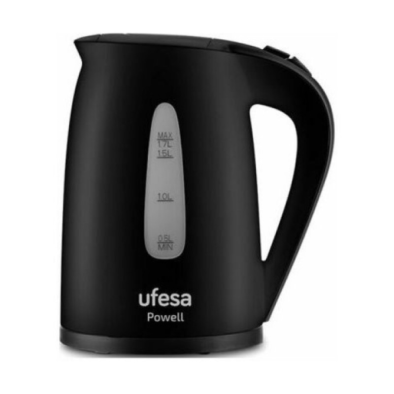 Ufesa plastmasa elektriskā tejkanna Powell 1.7L, 2200W melna