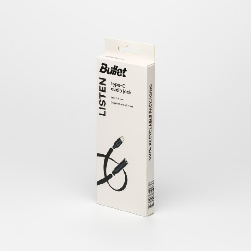 Bullet Adapteris Type C - 3.5 mm, melns