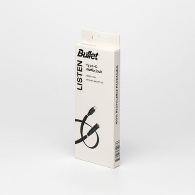 Bullet Adapteris Type C - 3.5 mm, melns