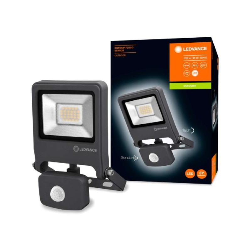 Ledvance Endura flood 20W 840 DG gaismeklis ar sensoru