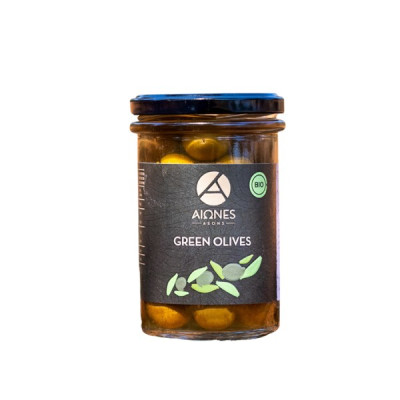 Aeons Organiskās zaļās olīvas, 370ml