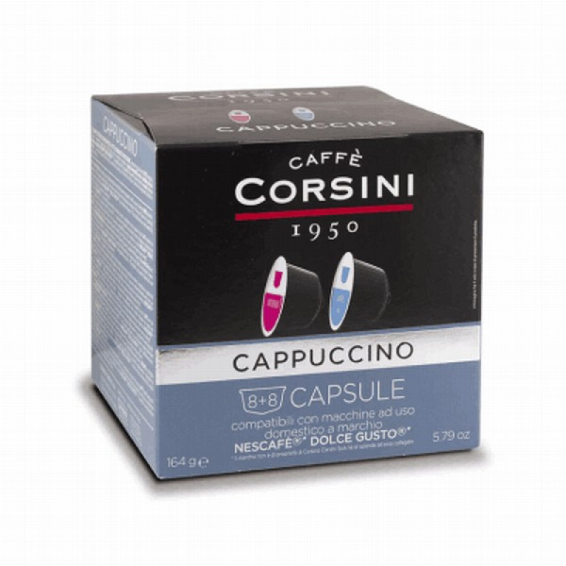 Caffe Corsini Cappuccino Dolce Gusto® kapsulas, 8x7g un 8x13,5g