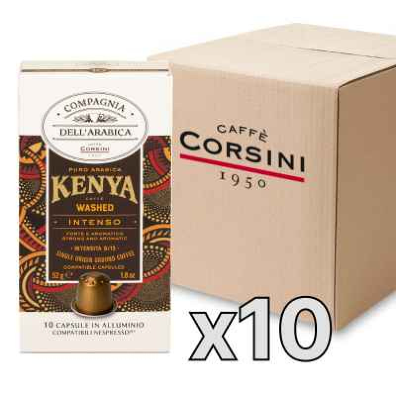 Caffe Corsini Compagnia dell'Arabica Kenya kafijas kapsulas, 10 x 5,2g, kaste