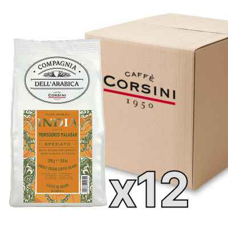 Caffe Corsini Compagnia dell'Arabica India kafijas pupiņas, 250g, kaste