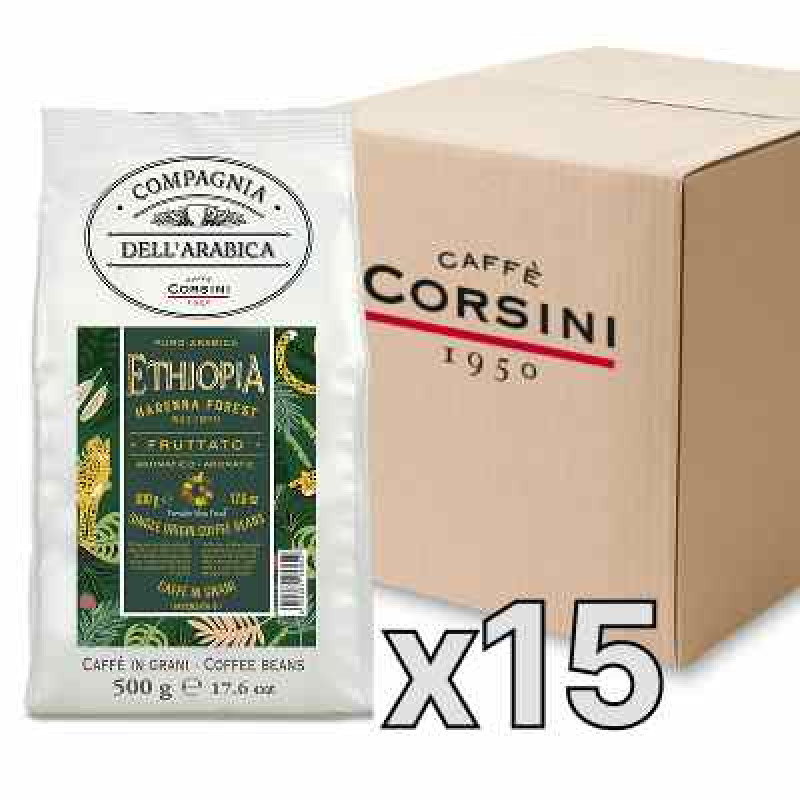 Caffe Corsini Compagnia dell'Arabica Ethiopia kafijas pupiņas, 500g, kaste