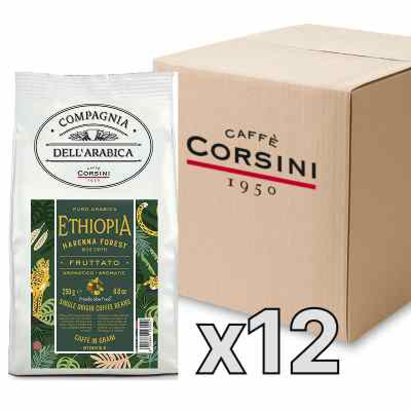 Caffe Corsini Compagnia dell'Arabica Ethiopia kafijas pupiņas, 250g, kaste
