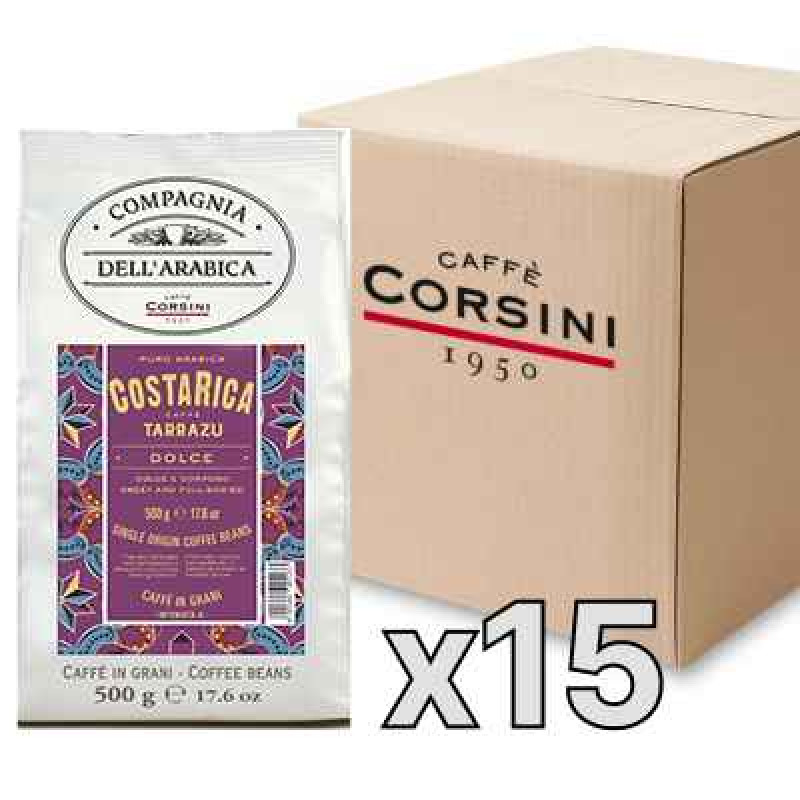 Caffe Corsini Compagnia dell'Arabica Costa Rica kafijas pupiņas, 500g, kaste