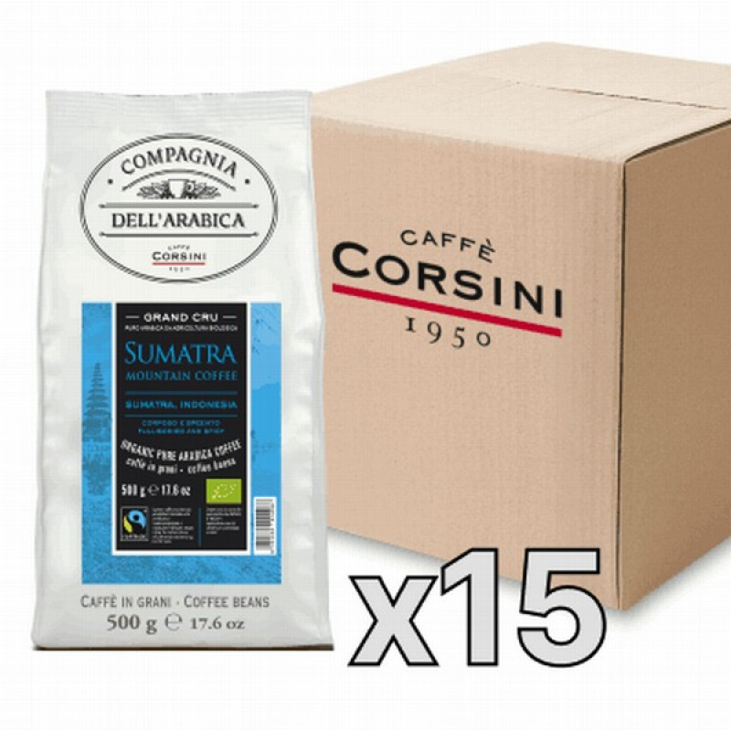 Caffe Corsini Compagnia dell'Arabica Grand Cru Sumatra kafijas pupiņas, 500g, kaste