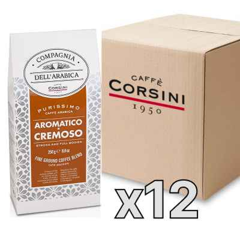 Caffe Corsini Compagnia dell'Arabica Aromatico e Cremoso malta kafija, 250g, kaste