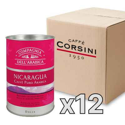 Caffe Corsini Compagnia dell'Arabica Nicaragua malta kafija, 125g bundžā, kaste