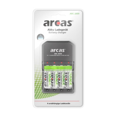 Arcas lādētājs ARC-2009 + 4 AA 2700 Ni-MH