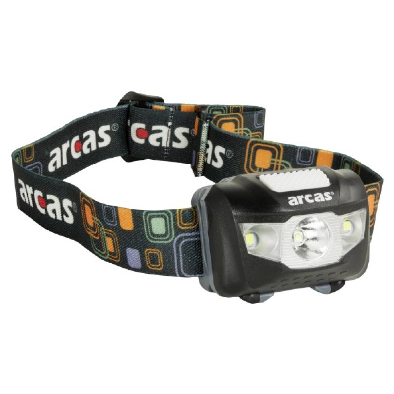 Arcas 5W LED 7.funkciju galvas lukturis +3xAAA