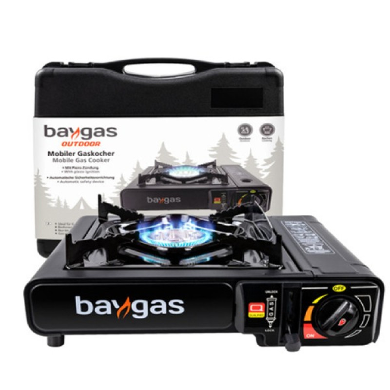 Baygas pārvietojama alumīnija kempinga gāzes plīts