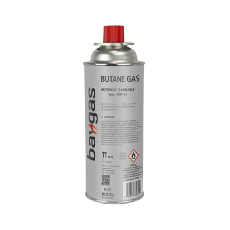 Baygas butāna gāzes balons 227g, tūrisma gāze MSF-1A uzgalis