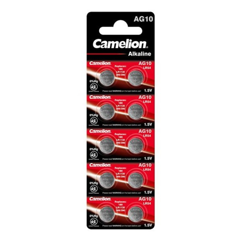 Camelion AG10/LR1130/389 B10 1.5V alkaline baterijas