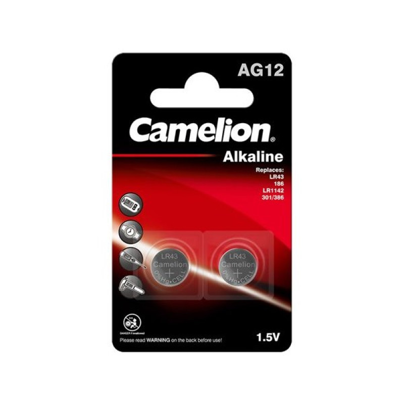 Camelion Alkaline AG12/LR43/386 B2 1,5 V  baterijas