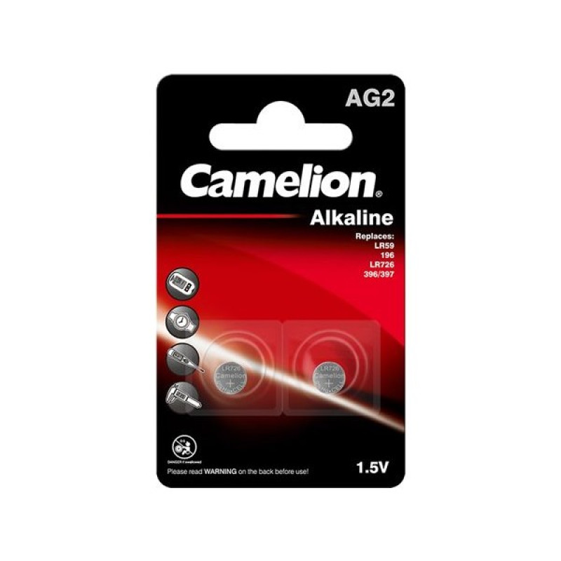 Camelion Alkaline AG2/LR726/396 B2 1,5 V  baterijas