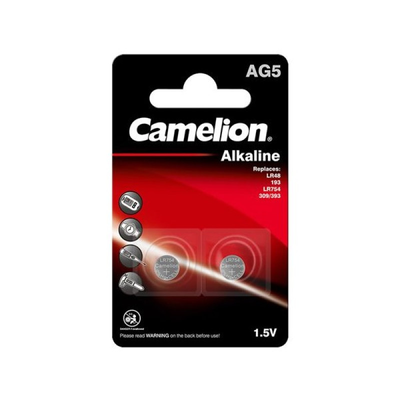 Camelion Alkaline AG5/LR754/393 B2 1,5 V  baterijas