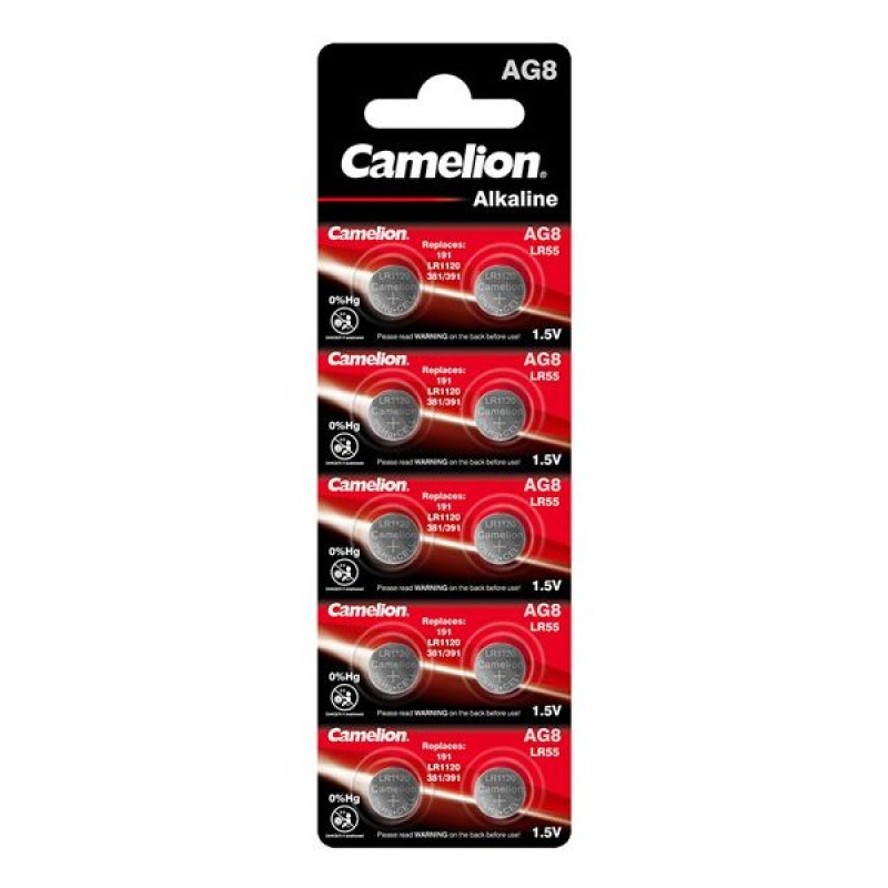 Camelion Alkaline AG8/LR1120/391 B10 1,5 V  baterijas