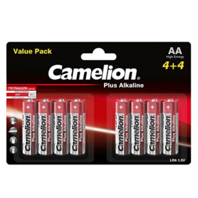 Camelion AA B8 (4+4) alkaline baterijas