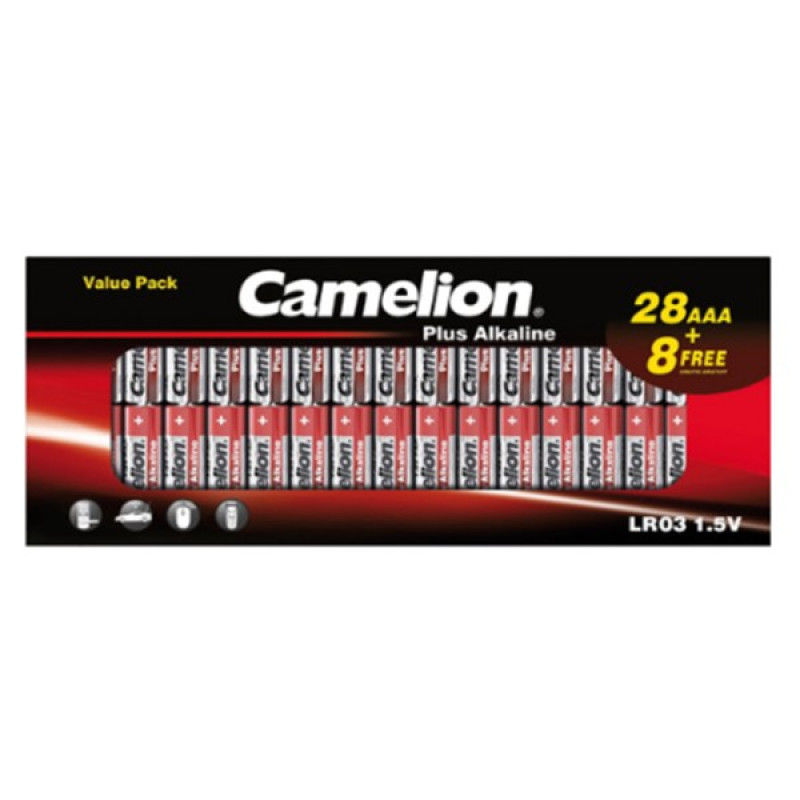 Camelion AAA B28+8 1.5V alkaline baterijas
