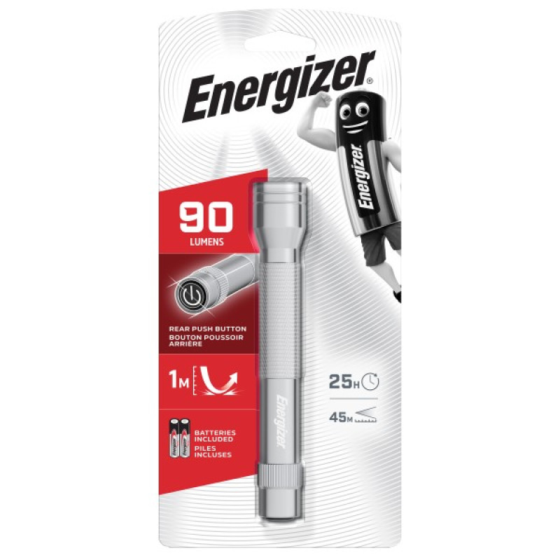 ENERGIZER metala lukturis +2AA 60lm
