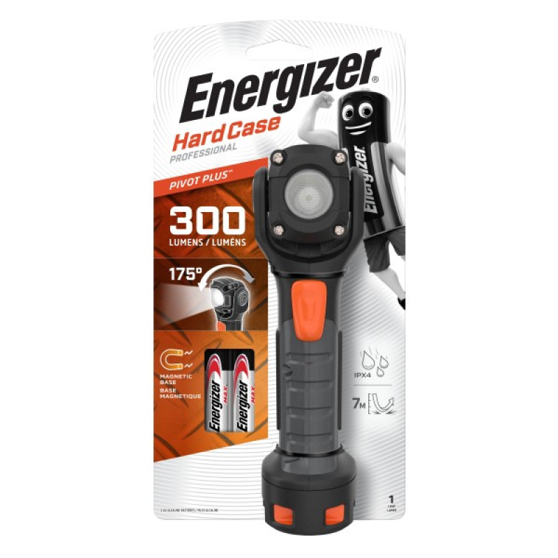ENERGIZER Hard Case Pivot 300lm +2AA lukturis