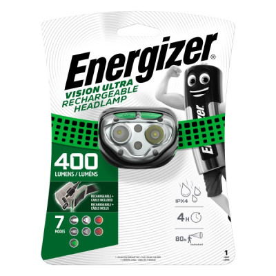 ENR VISION ULTRA 400lm ladejams galvas lukt. IPX4