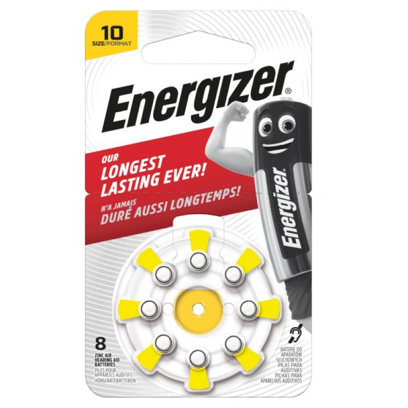 ENERGIZER 10 B8 Zinc Air dzirdes baterijas