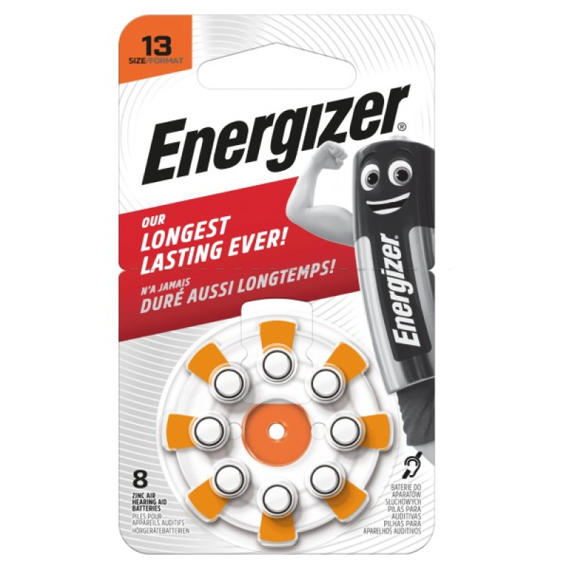 ENERGIZER 13 B8 Zinc Air dzirdes baterijas