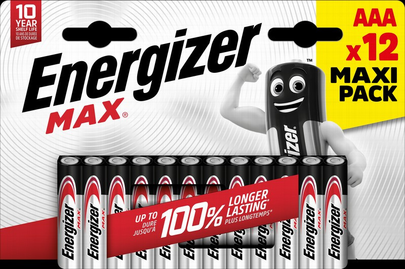 ENERGIZER MAX new AAA B12 1.5V Alkaline baterijas