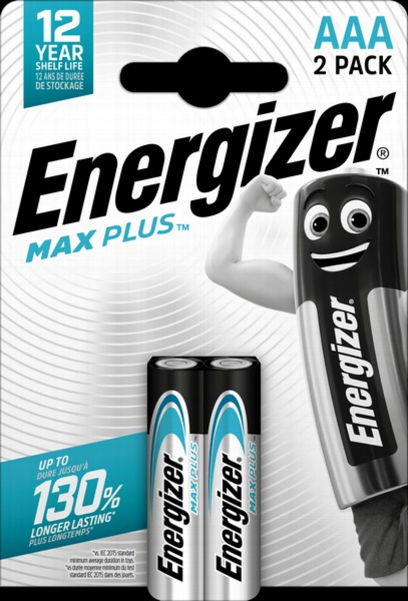 ENERGIZER MAX PLUS AAA B2 1.5V Alkaline baterijas