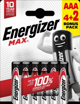 ENERGIZER MAX new AAA B4+2 1.5V