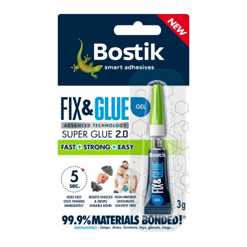 BOSTIK FIX&GLUE GEL 2g līme
