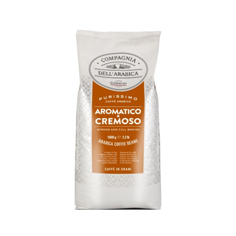 Caffe Corsini Compagnia dell'Arabica Aromatico e Cremoso kafijas pupiņas, 1kg