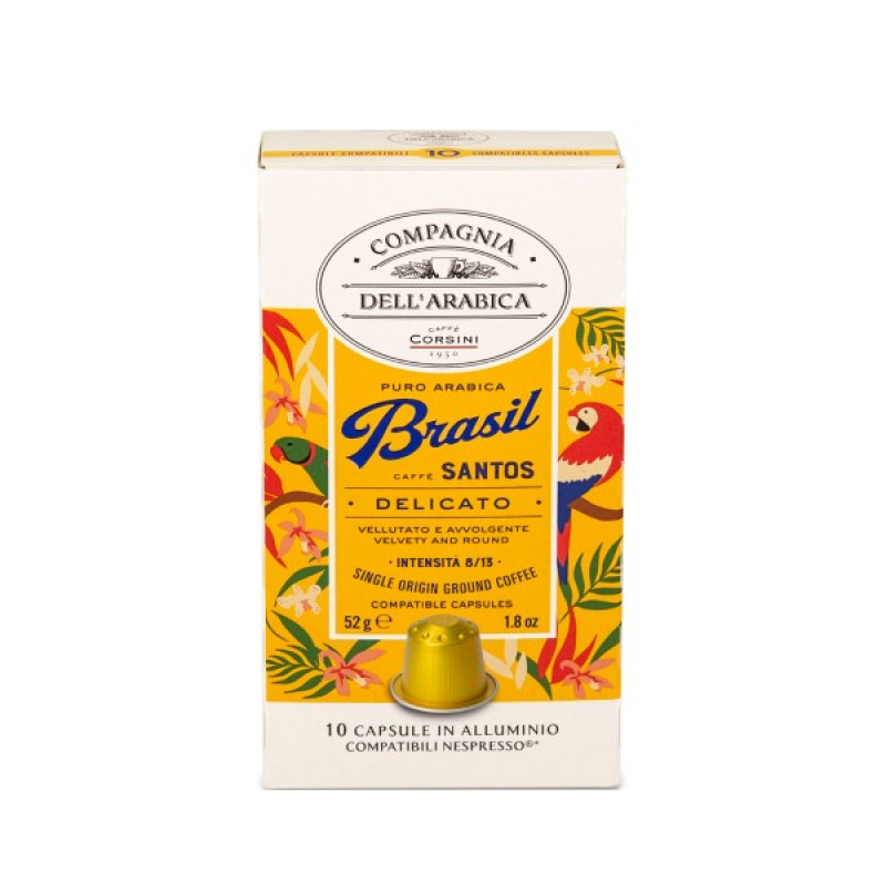 Caffe Corsini Compagnia dell'Arabica Brasil kafijas kapsulas, 10 x 5,2g