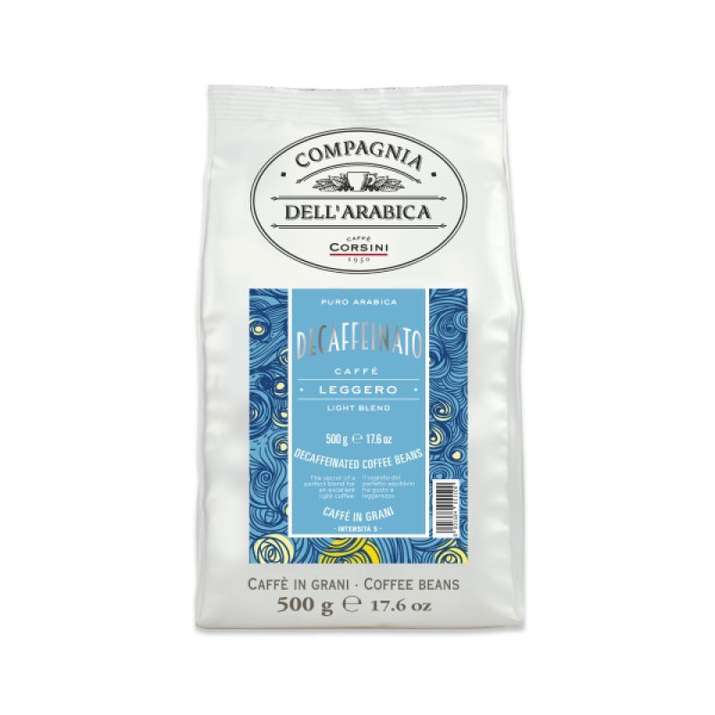 Caffe Corsini Compagnia dell'Arabica Decaffeinato kafijas pupiņas, 500g