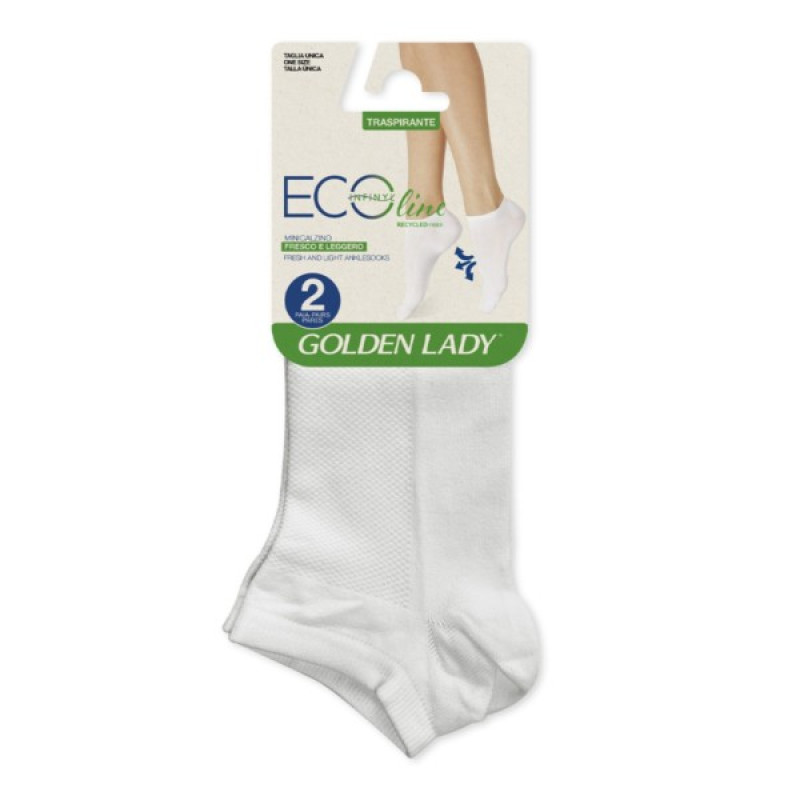 Golden Lady Ecoline īsās zeķes BIANCO 2 pāri