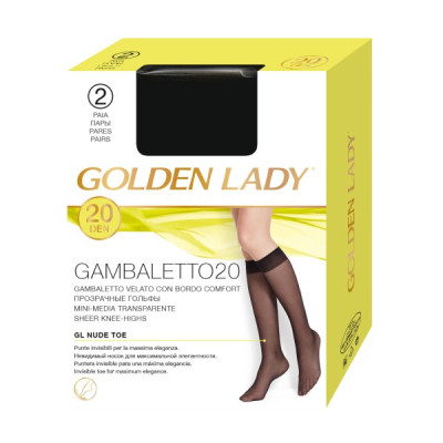 Golden Lady Gambaletto 20den NERO pusgarās zeķes
