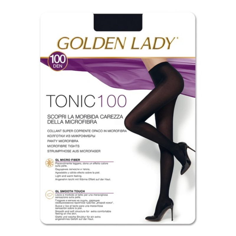 Golden Lady Tonic 100den 3-M NERO zeķubikses