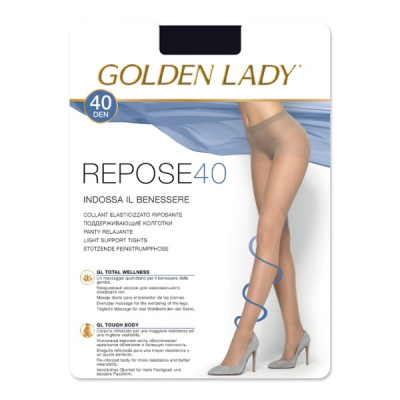 Golden Lady Repose 40den 5-XL NERO zeķubikses