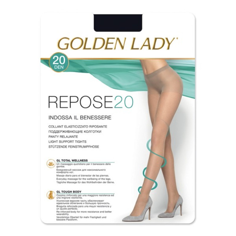 Golden Lady Repose 20den 5-XL MELON zeķubikses