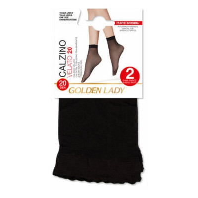 Golden Lady Velato 20den NERO īsās zeķes 2 pāri