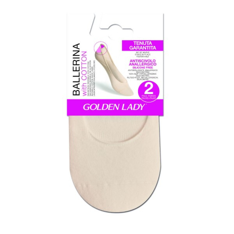 Golden Lady Ballerina 39-42 NERO pēdiņas 2 pāri