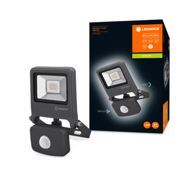 Ledvance Endura flood sensor10W 840 DG gaismeklis